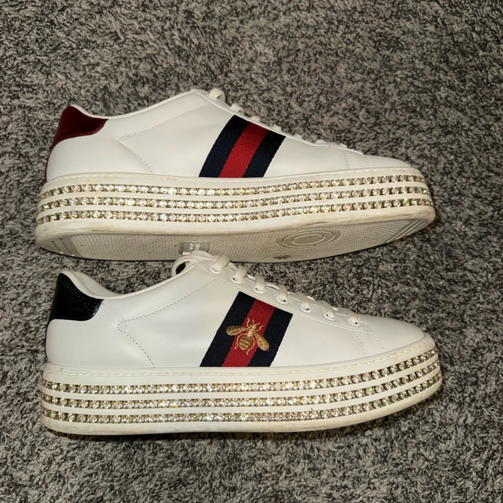 Women’s Gucci Ace Embellished Sneakers - Picture 7 of 8